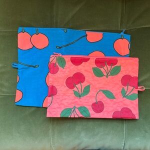 BAGGU Cherry Print Go Pouches Cherry Print, Large & Medium